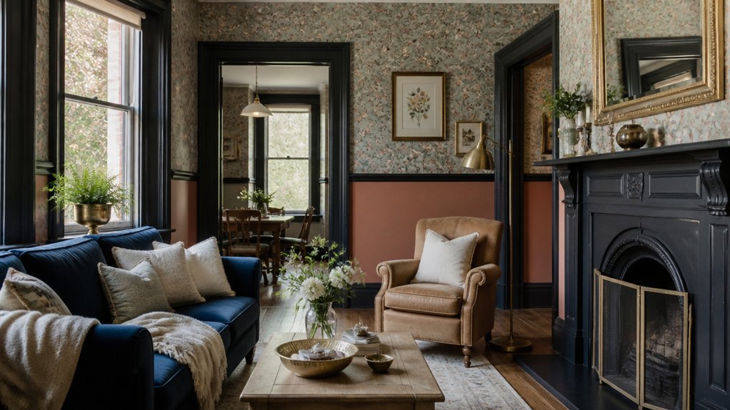 coordinated victorian interior scheme