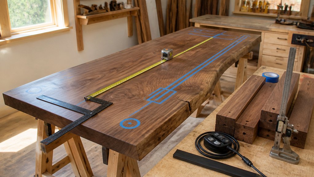 desk dimensions and layout