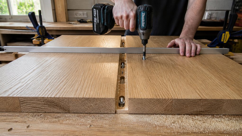 flush worktop joint assembly