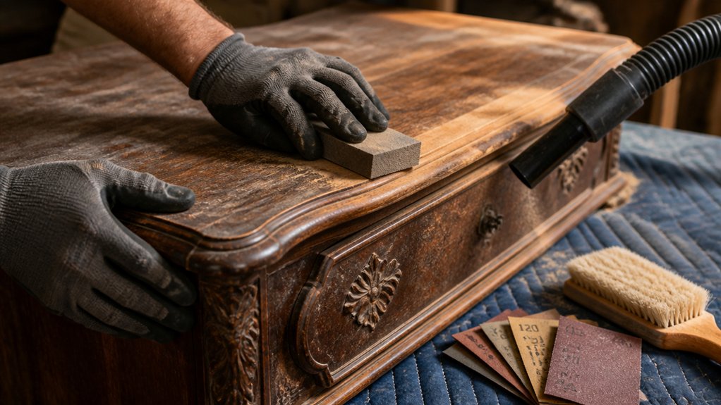 gentle sanding preserves finish