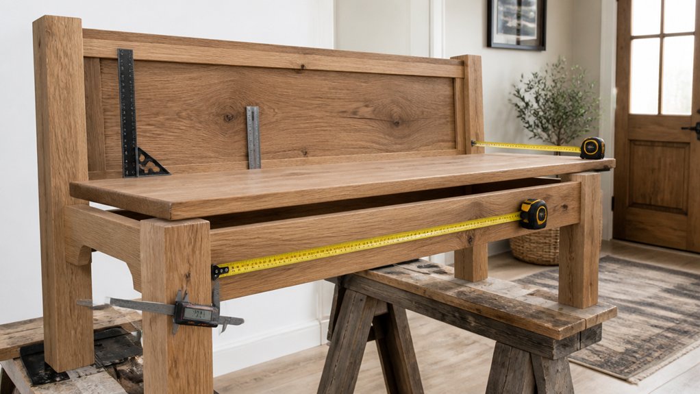 hallway bench sizing guidelines
