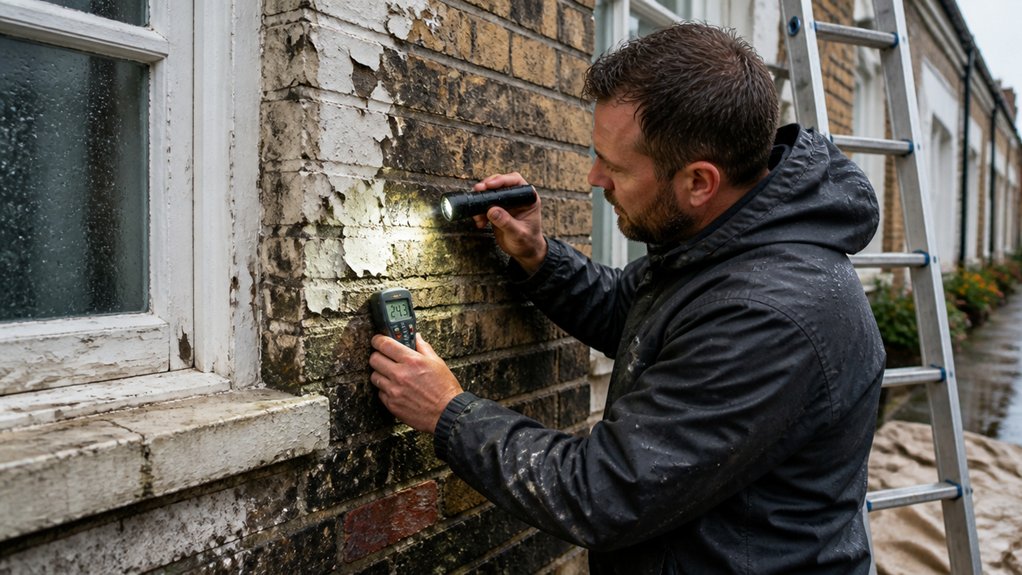 inspect walls for damage