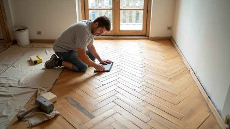 installing herringbone flooring