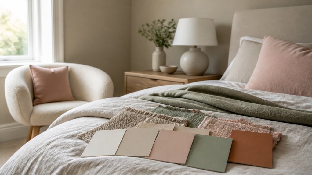 layered soft bedroom palette