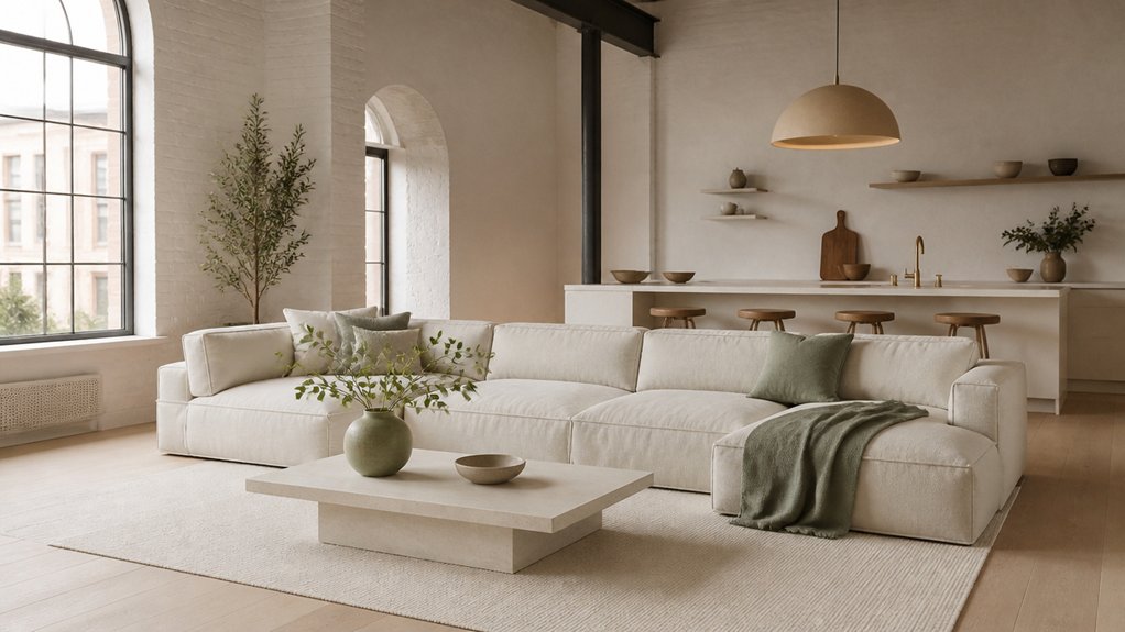 minimalist calming loft palette