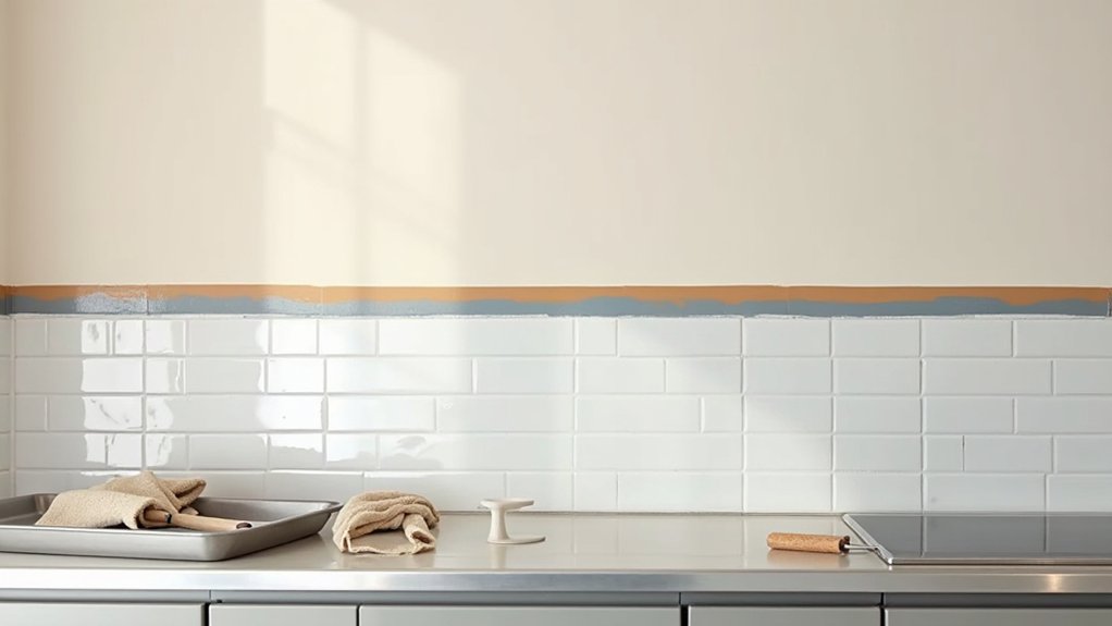 painting kitchen wall edges
