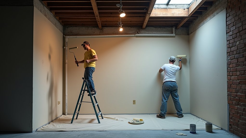 painting lofts in low light