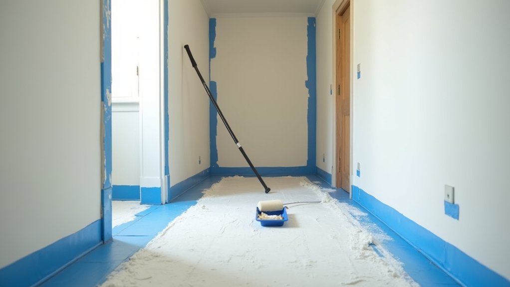 painting narrow hallways efficiently
