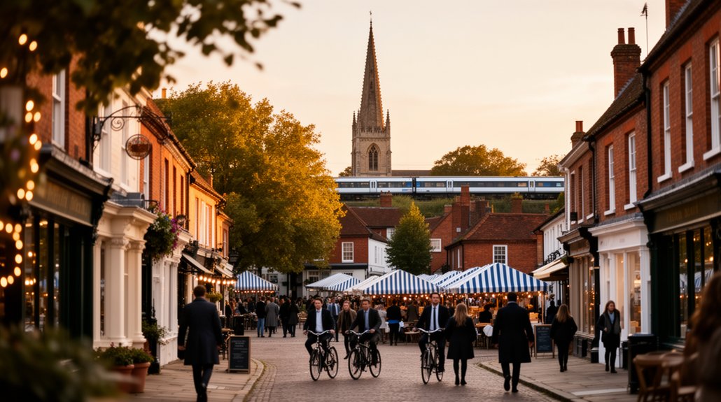 popular commuter town destination