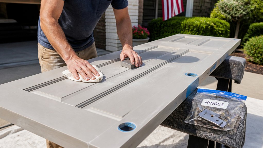 prepare door surface properly