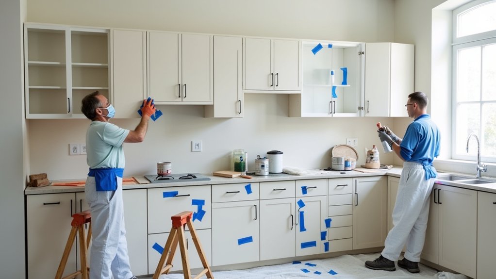 repainting kitchen cabinets guide