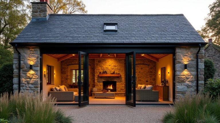 restored stone barn home