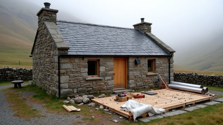restoring traditional stone shelter