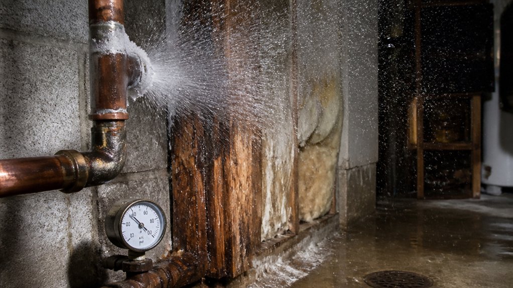 signs of impending burst pipe