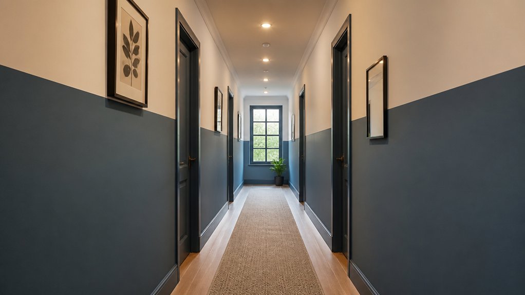 widen hallway with color